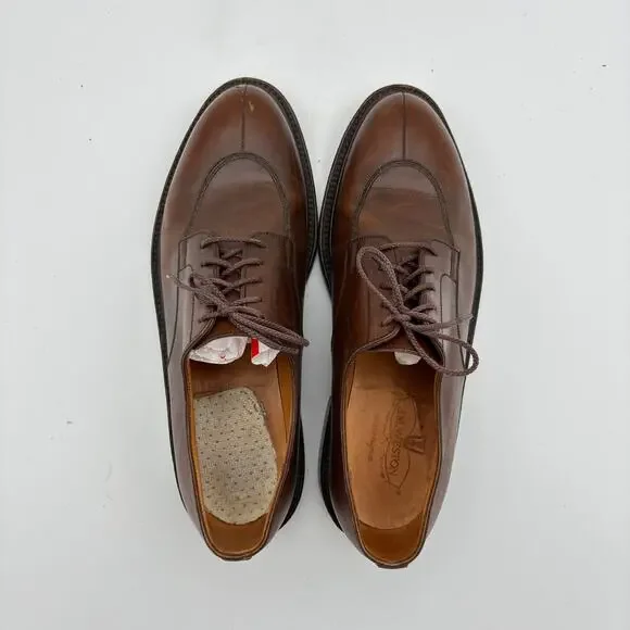 J.M. Weston 598-22 Half Hunt Brown Boxcalf Leather Derby Shoes Men\'s 8D Men main image 4